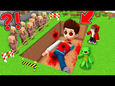 JJ and Mikey Found Buried RYDER.EXE in Minecraft Maizen!