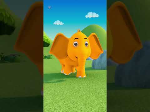 Ek Mota Hathi Jhoom Ke Chala, एक मोटा हाथी, Hindi Cartoon Baby Bal Kavita #shorts #babysongs #fun