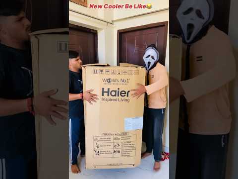 New Cooler Aur Desi Dad?? #comedy #funny #fun #school #garmi #ac #coolerrepair
