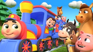 Train Choo-Choo (Animal Song) | Lalafun Nursery Rhymes & Kids Songs