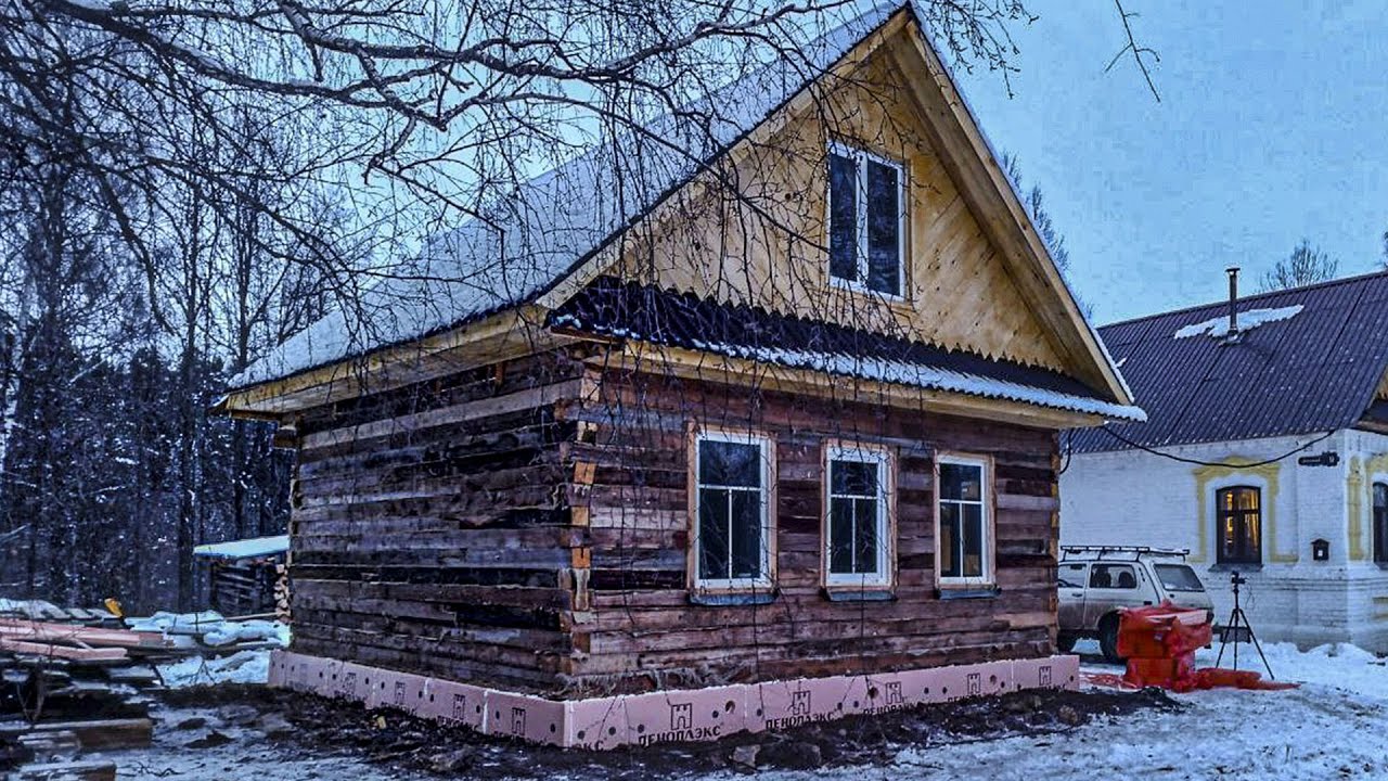 Делаем мастерскую теплее начинаем с фундамента. Деревенская жизнь в снежном ноябре