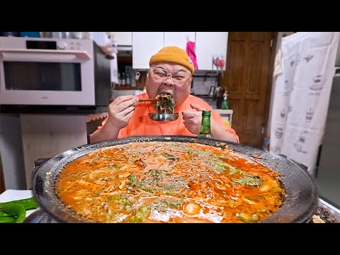 시원한 순대전골에 소주 한 잔? 불금 너 오늘 죽었다│Korea Sausage soup Mukbang Eatingshow