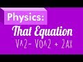 Physics Equations and Algebra Concepts