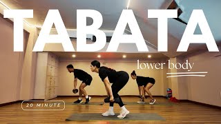 20 Minute Tabata Lower body workout with Warmup
