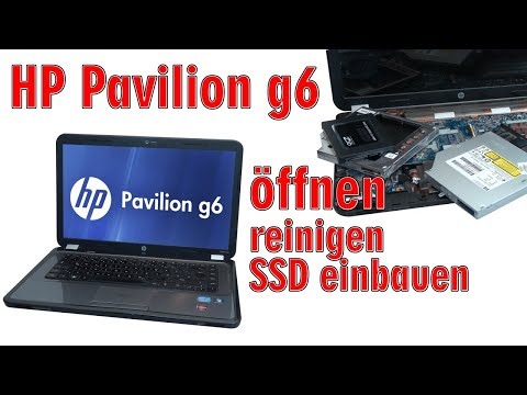 (GERMAN) HP Pavilion g6 Laptop öffnen - Hewlett-Packard Lüfter reinigen HDD SSD Tastatur wechseln - [4K]