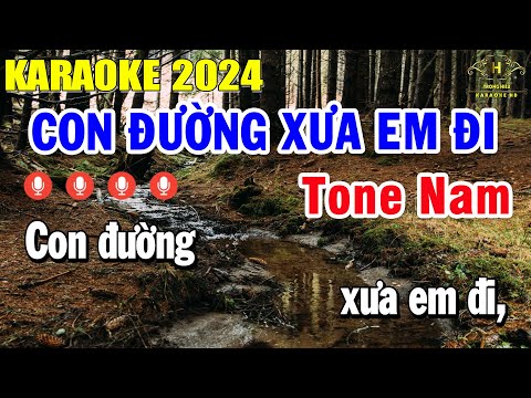 Con Đường Xưa Em Đi Karaoke Tone Nam ( Bm ) Nhạc Sống Rumba | Trọng Hiếu