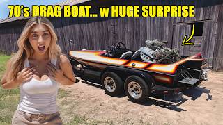I found a 1970 Drag Boat in the desert and bought it...came w BIG BLOCK Twin Turbo