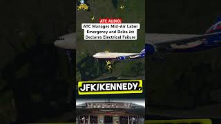 ATC Manages Mid-Air Labor Emergency and Delta Jet Declares Electrical Failure #shorts