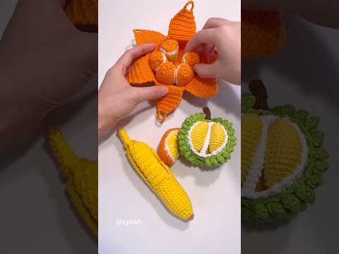 Interactive toys: peelable fruits-🍊🍌🍎 #toys #fruits #crochet #gift #fruit #amigurumi #handmade