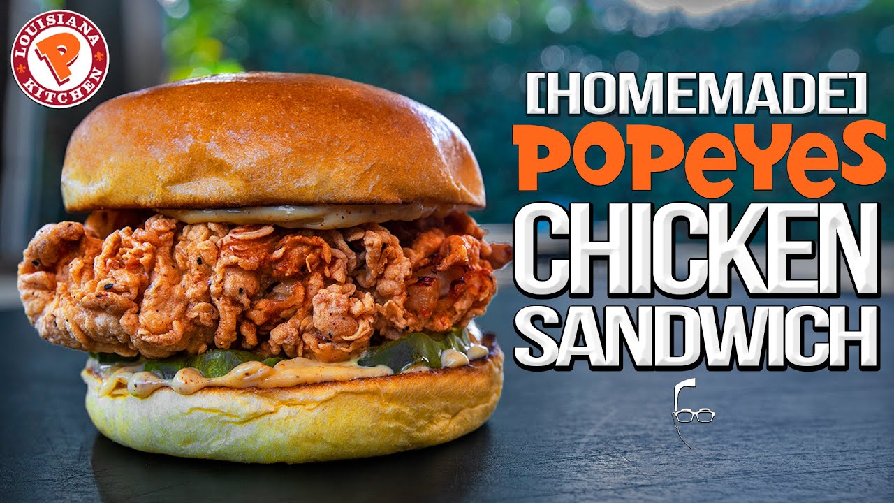 Popeyes chicken sandwich - but homemade. & way better! 4k