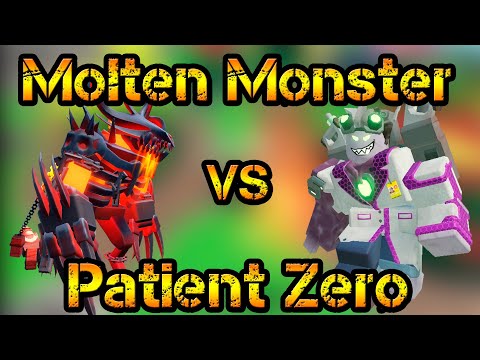 Molten Monster vs Patient Zero Roblox Tower Defense Simulator