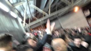 Bournemouth fans at fulham we're top of the league
