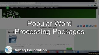 Popular Word Processing Packages