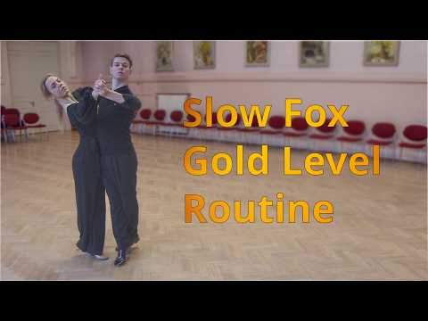 Slow Foxtrot Gold Level Choreography | Weave from PP, Bounce Fallaway Weave Ending