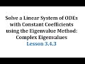 Complex Eigenvalues and ODEs