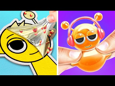 Papelão VS Squishy SPRUNKI? *Artesanato legal de Lego e papelão para você*