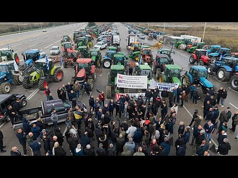 YouTube video thumbnail: Greek Farmers Block Border Crossings in Escalating Dispute Over Delayed EU Subsidies