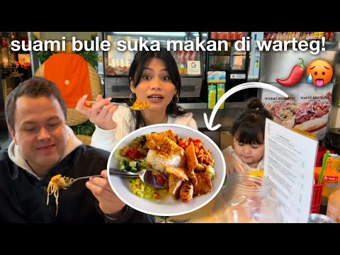 SUAMI BULE KETAGIHAN MAKAN DI WARTEG 🌶️🥵🤤