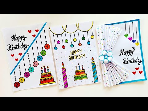 3 cute 😍 and beautiful Birthday Greeting card for best friend / DIY Handmade Birthday card idea 2024