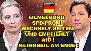 EIL: SPD-PROMI LÄUFT ÜBER & EMPFIEHLT AfD!