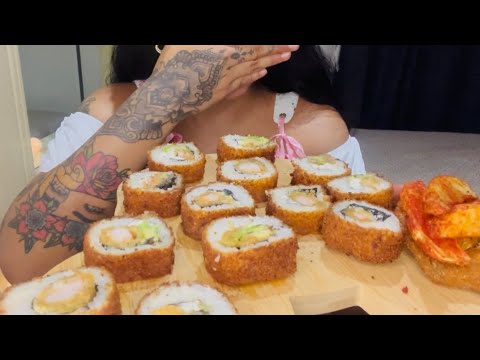 🔥💦ASMR EN ESPAÑOL | COMIENDO SUSHI 🔥💦🍱