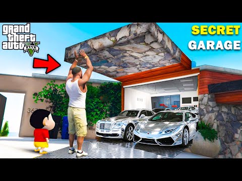 Franklin Found Secret Garage Door in His House 🔥 | GTA 5 Telugu | Shinchan GTA5 Video