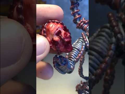 Assembling Bloody Mangle figure ?| FNAF clay art #shorts