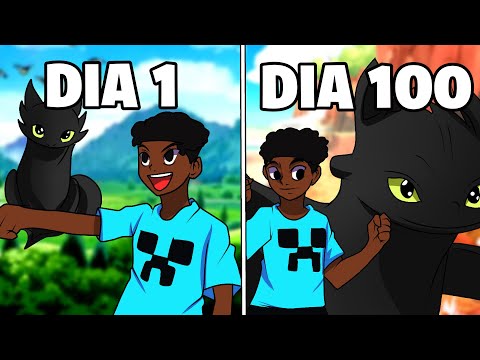 SOBREVIVI 100 DIAS COMO TREINADOR DE DRAGÕES MINECRAFT O FILME
