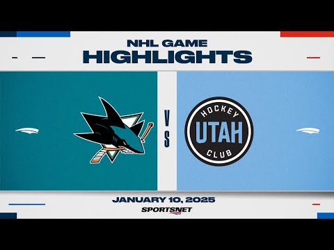 NHL Highlights | Sharks vs. Utah HC - January 10, 2025