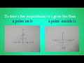 Constructing Perpendicular Lines in Geometry