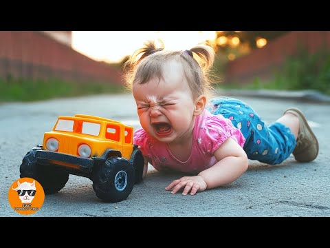 BABY SCREAMING Shocked with Everything on the Playground - Funny Baby Videos | Just Funniest