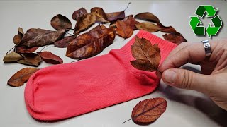 Unbelievable! Autumn Leaves and an Old Sock – Amazing DIY Idea ♻️✨
