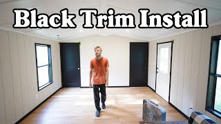 Another Room Finished - Living Room Trim - Salvaged Mobile Home Rebuild