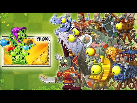 Seashooter & All PEA Plant Level 1 Vs All Zomboss - Who Will Win? - Pvz 2 Zombot Battlez