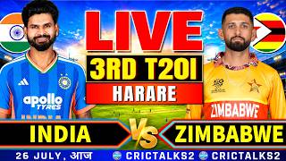 🔴 Live: IND vs ZIM, 3rd T20I | 2026 Series | Hindi Commentary & Scores | Cricket Match Watch Along