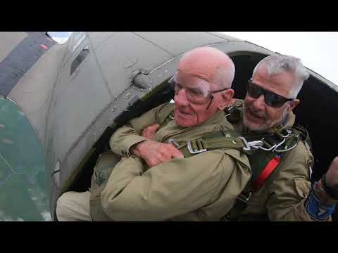 WATCH: 97-year-old WWII vet jumps from plane again in Omaha Beach for 75th D-Day Anniversary