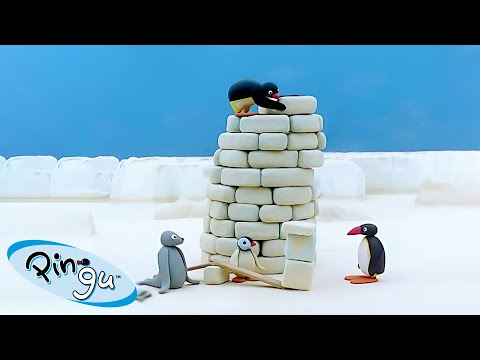 Pingu Builds a Tower 🐧 | Pingu - Official Channel | Cartoons For Kids