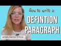 Understanding Definition Paragraphs