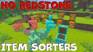 Zero Redstone Item Sorter In Minecraft Using Copper Golems