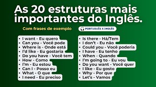 Aprenda as 20 estruturas mais importantes da Língua Inglesa - Inglês