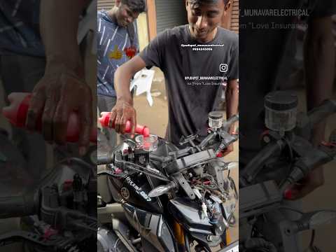 Mt15👍♥️oil can modified into fancy juice can🧃 fitting and avaible 👍#mt15 #trending #bike #song#v4