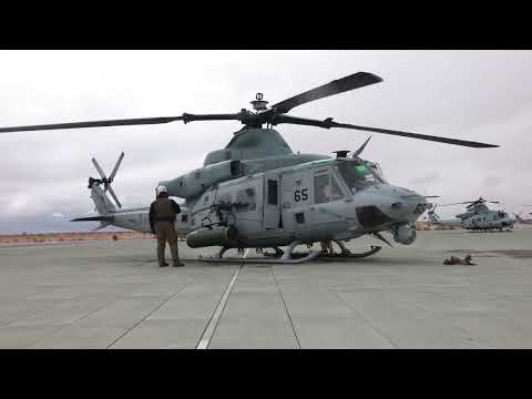 HMLA-269 conducts close air support training during a combat escort training flight with HMH-461