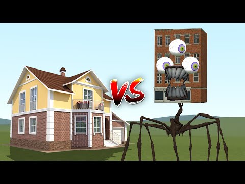 NEW LIVING BUILDING MONSTER VS HOUSES In Garry's Mod!