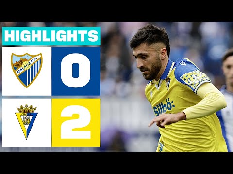 MÁLAGA CF 0 - 2 CÁDIZ CF I RESUMEN LALIGA HYPERMOTION