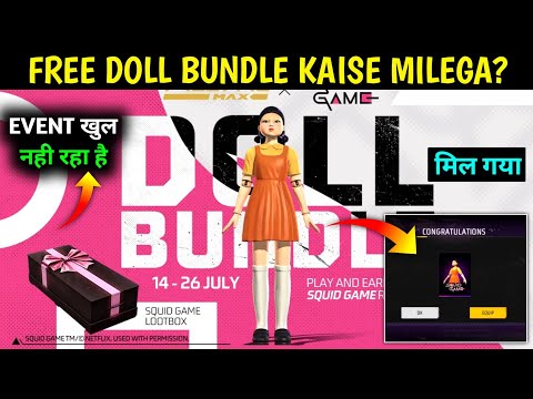 FREE🔥 Doll Bundle Kaise Milega? Squid Game New Event Mission | Free Fire New Event | Today New Event