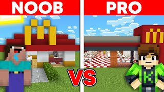 Minecraft NOOB Vs PRO: McDonalds Build Battle! (Tagalog)
