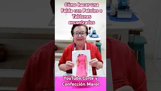 Cómo hacer una Falda con Patoles o Tablones encontrados. Sígueme YouTube: Corte y Confección Marol