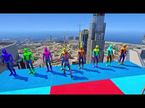 GTA 5 SPIDERMAN VS HULK VS MINIONS VS SPIDERMAN COMPILATION #gta5 #spiderman #gtaragdoll