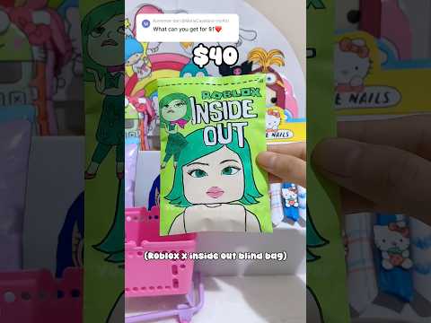 Packing $1 inside out paper squishy (fake)🎁 what’s next? #papercraft #insideout2 #tocaboca #shorts