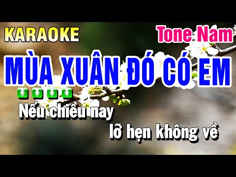 Karaoke Mùa Xuân Đó Có Em Tone Nam Beat 2025  Huỳnh Anh